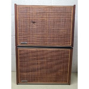 Vintage AMPEX Model 2010 2011 Full Range Speaker System Pair - Tested Works